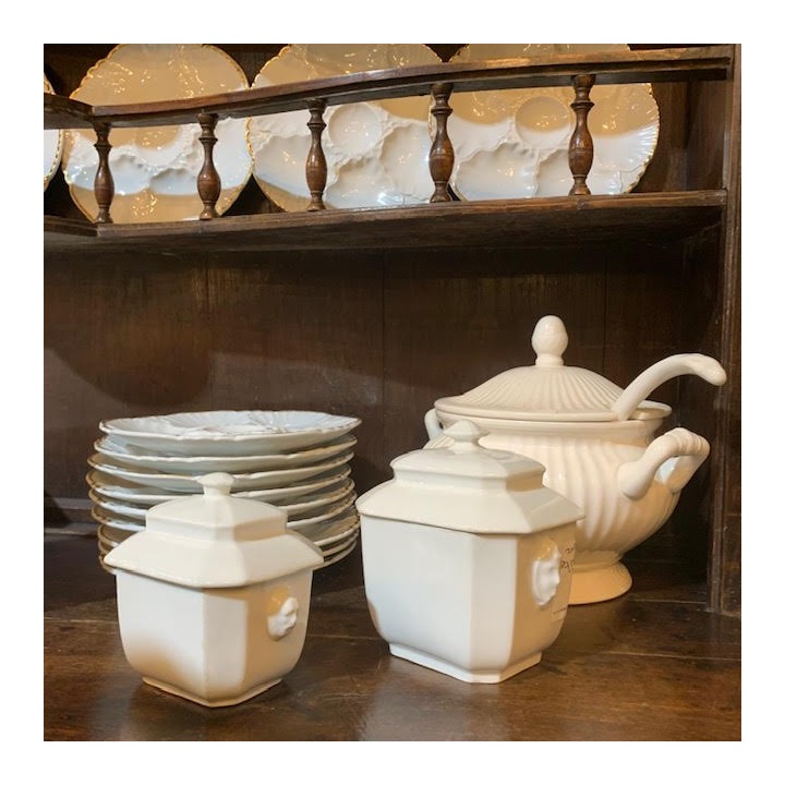 Early French White Porcelain Graduating sugars