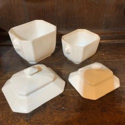 Early French White Porcelain Graduating sugars