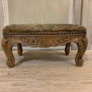 Louis XV Style Stool C1900 French Wash Oak