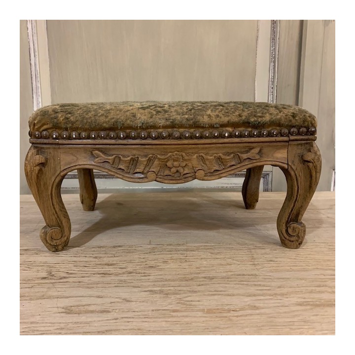 Louis XV Style Stool C1900 French Wash Oak