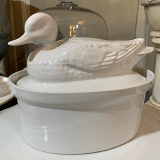 Duck Tureen White Porcelain