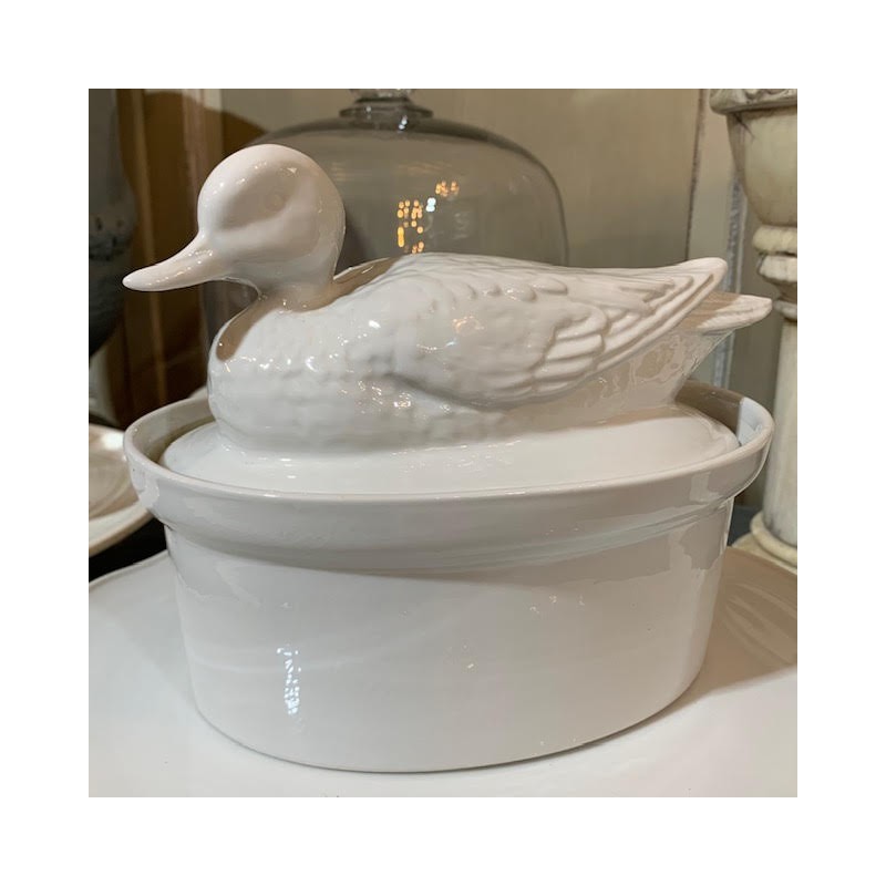 Duck Tureen White Porcelain