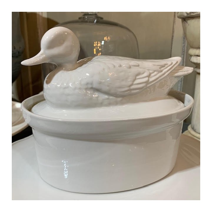 Duck Tureen White Porcelain
