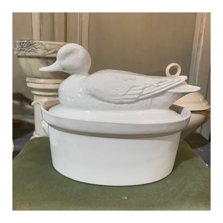 Duck Tureen White Porcelain