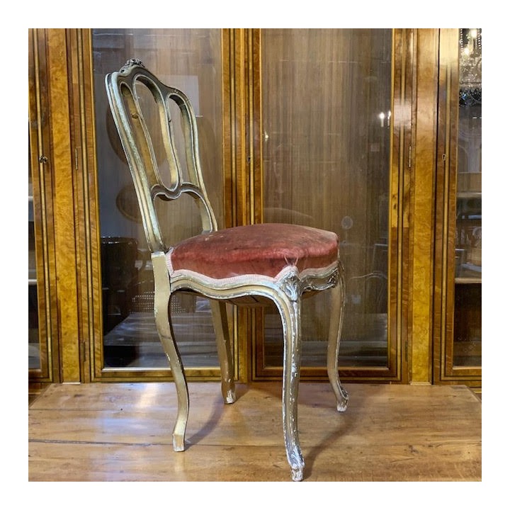 C19th French Pair Gild Salon Chairs