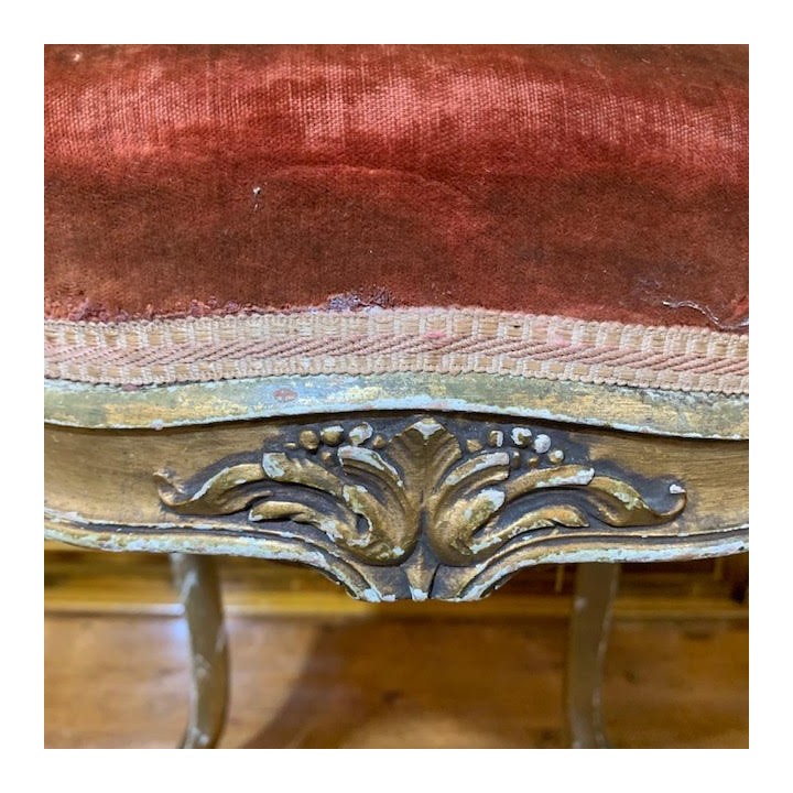 C19th French Pair Gild Salon Chairs