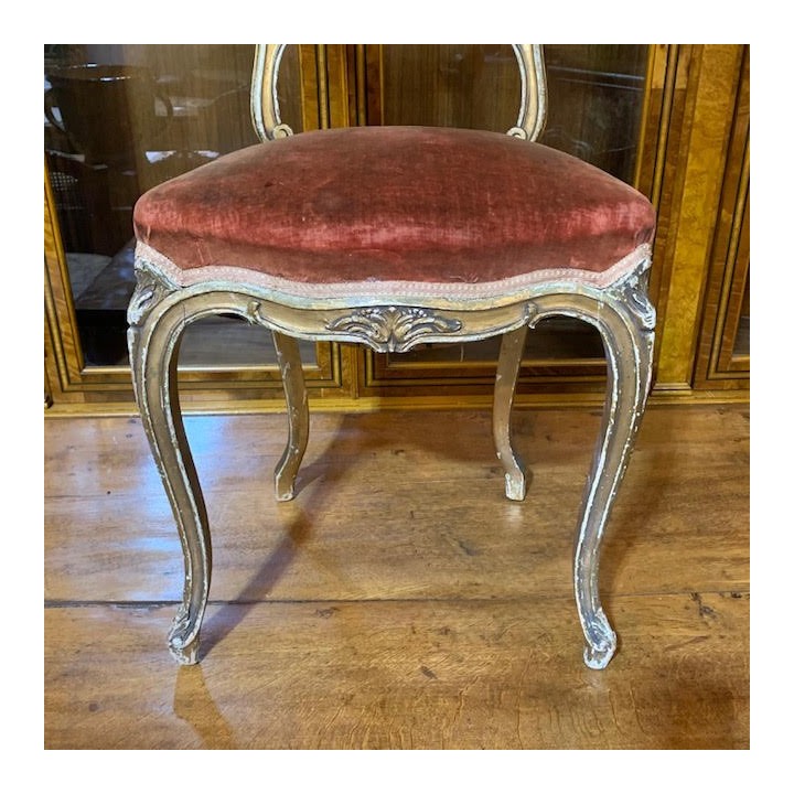 C19th French Pair Gild Salon Chairs