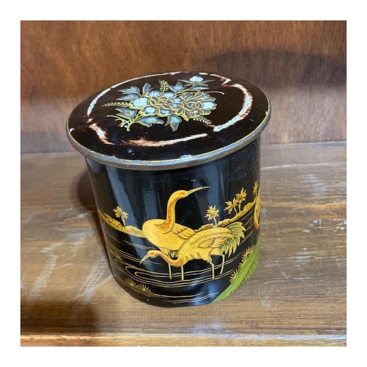 Chinoiserie Painted Pot with Lid
