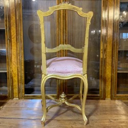 French Pair of C19th Salon Chairs Gilded
