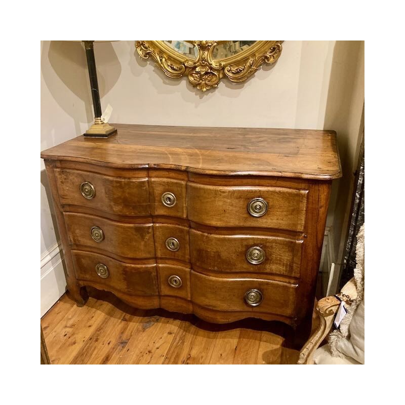 SOLD C18th Walnut Chest of Drawers French Transition Period