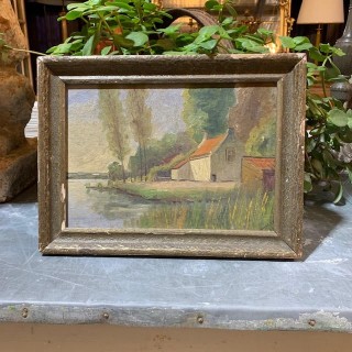 C1900 Painting French Oil on Board