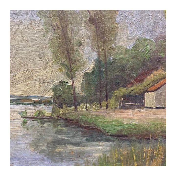 C1900 Painting French Oil on Board