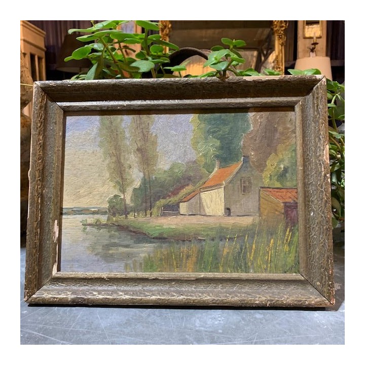C1900 Painting French Oil on Board