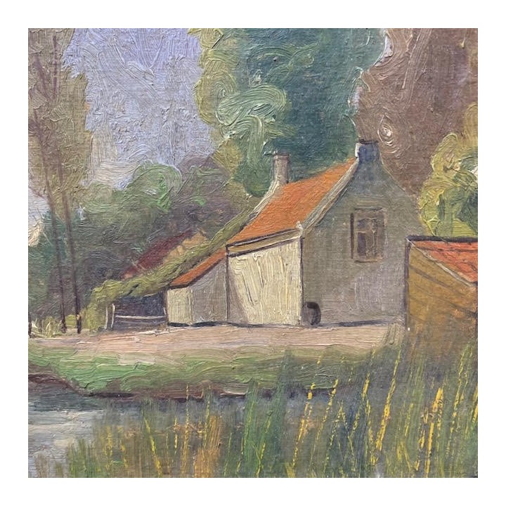 C1900 Painting French Oil on Board