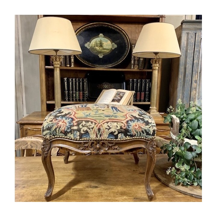 C18th Aubusson Tapestry Stool