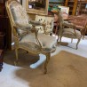 C19th French Pair of Louis XV Style Gilded Armchair original Patine