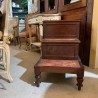 C19th Louis Philippe Library Step in Mahogany with Original Leather steps