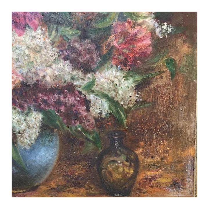 C1940 French Still Life Signed G Housioux