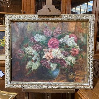 C1940 French Still Life Signed G Housioux