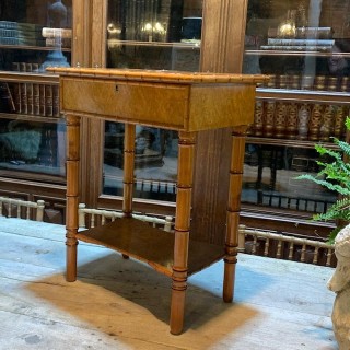 C1900-1910 French Faux Bamboo Sewing Table