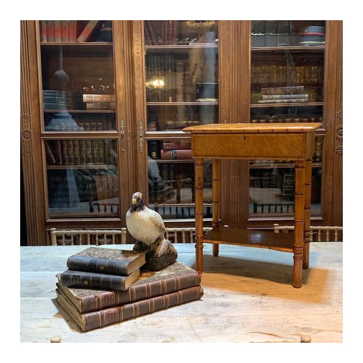 C1900-1910 French Faux Bamboo Sewing Table