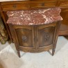 HOLD Antique Louis XVI Style Cabinet with RougeMarble Top
