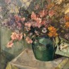 French Vintage C1950 Still Life Oil on Canvas
