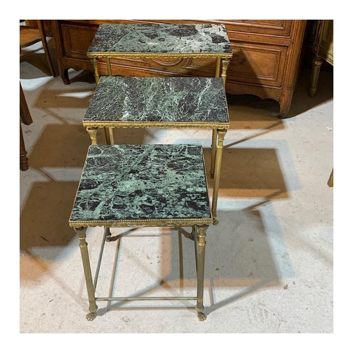 French Fine quality Nest of Tables with Marble top