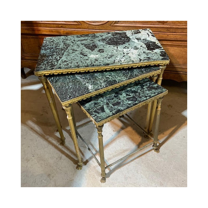 French Fine quality Nest of Tables with Marble top