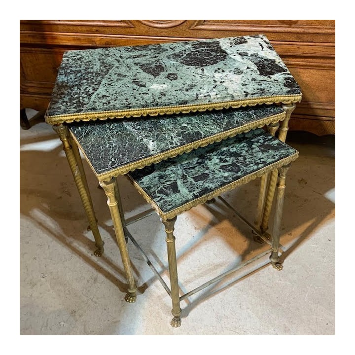 French Fine quality Nest of Tables with Marble top