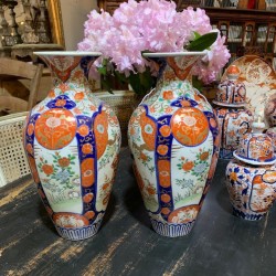 C19th Imari pair of Vase Meiji