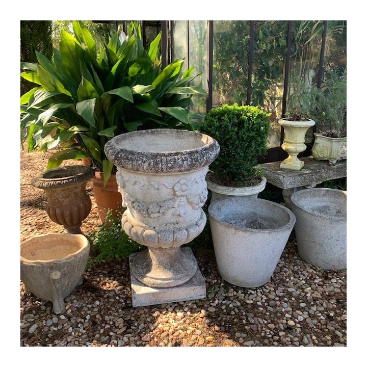 French Vintage Composite Urn