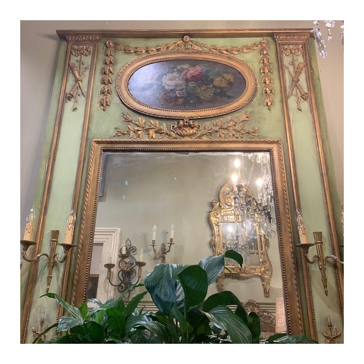 Antique French Trumeau Mirrror