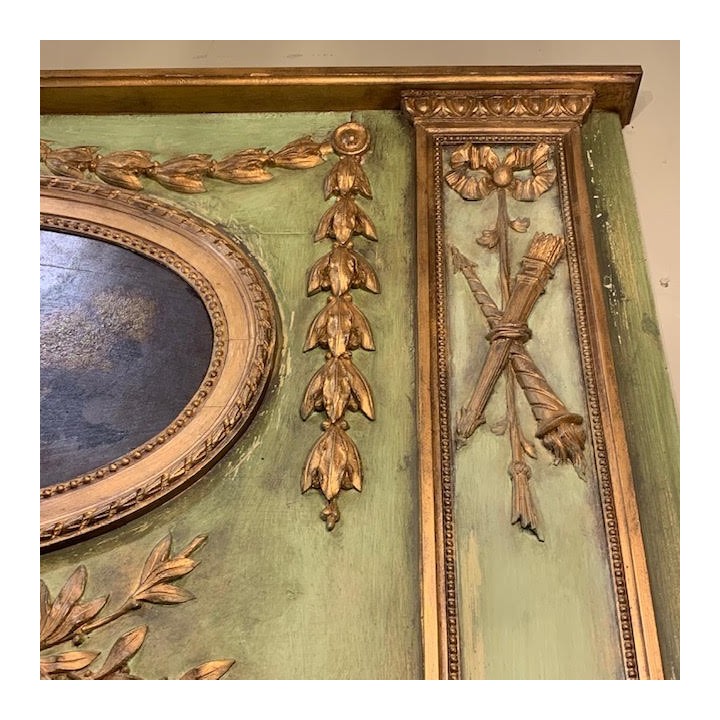 Antique French Trumeau Mirrror