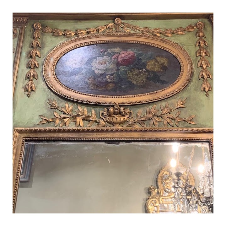 Antique French Trumeau Mirrror