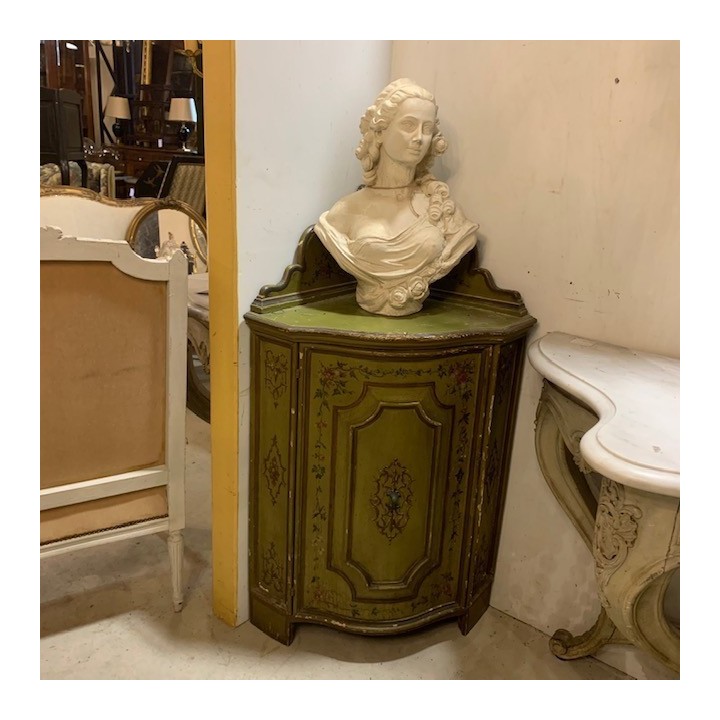 C18th Italian Corner Painted Finish 1250 x 520 x 750