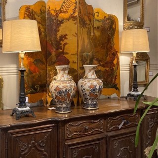 Vases Pair Decorative Oriental Vases Vintage