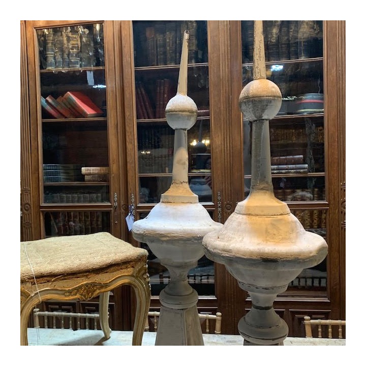 C19th French Zinc Finials