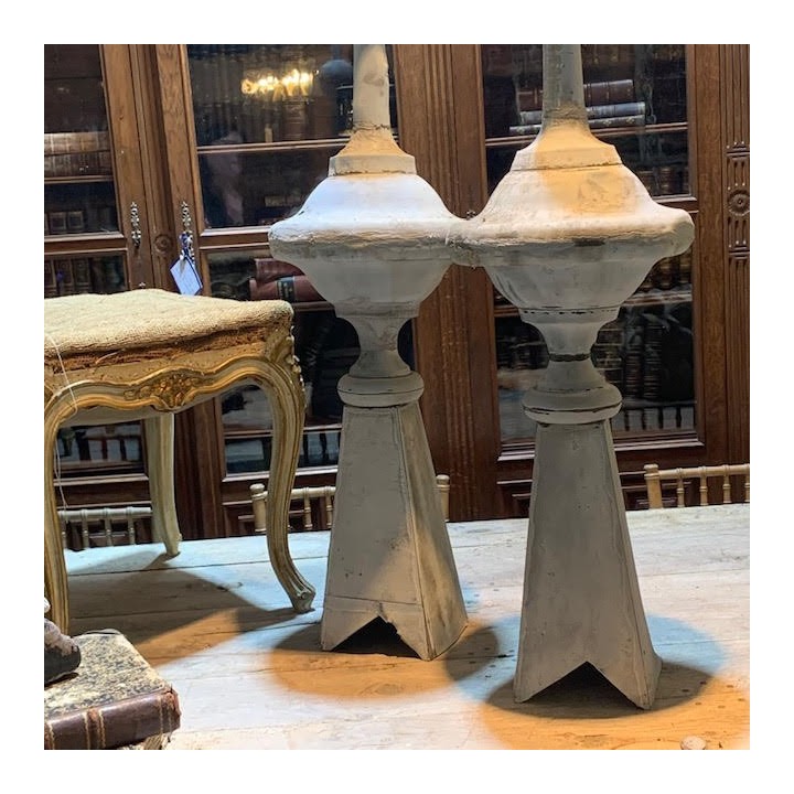 C19th French Zinc Finials