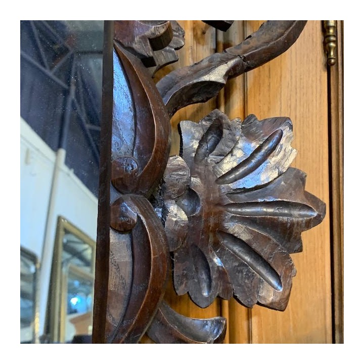 C19th French Oak Henri II Style Mirror