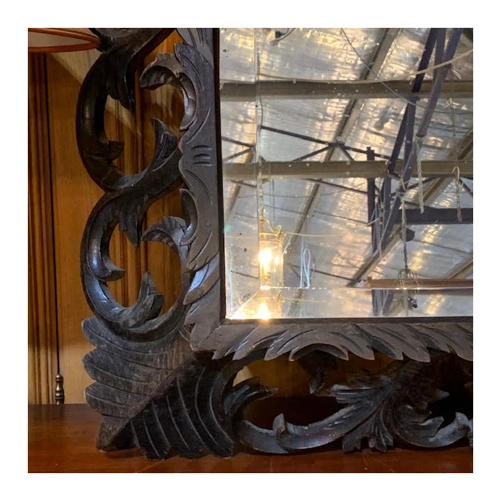 C19th French Oak Henri II Style Mirror