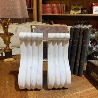 C19th French Marble Book Ends