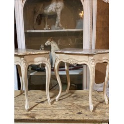 SOLD C19th Pair of Side Tables with Original Complementory Marble