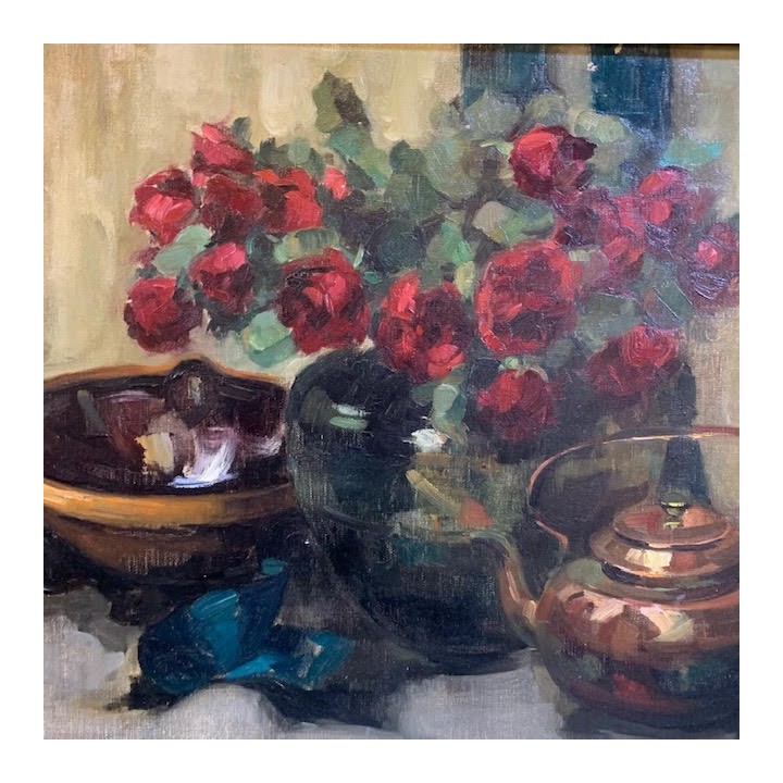 European Oil on Canvas Still Life Early C20th