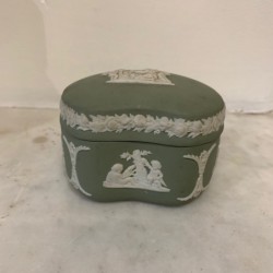 Wedgwood Box Green with Classical Relief