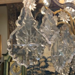 C19th French Crystal Chandelier Nine Globes