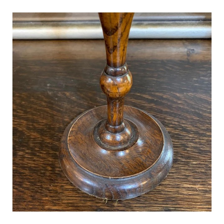 C19th Oak Candleholder