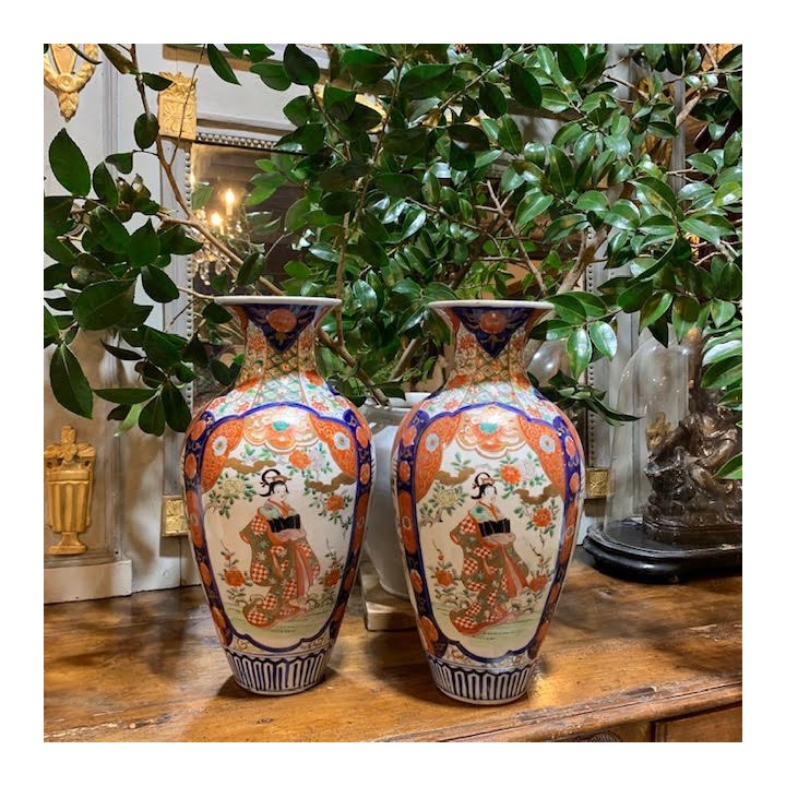 C19th Pair of Meiji Period Vases