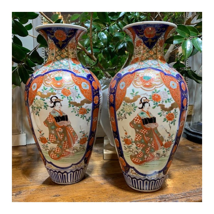C19th Pair of Meiji Period Vases