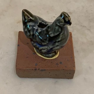 Antique French Rooster Pen Holder